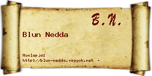 Blun Nedda névjegykártya